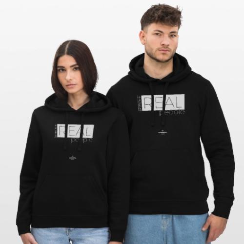 Real in white - Stanley/Stella Drummer Unisex Organic Hoodie