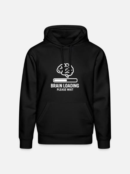 Brain Loading Please Wait - Stanley/Stella Drummer Unisex Organic Hoodie - black
