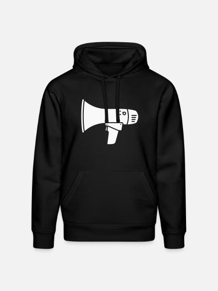 Megaphone Protest Internet Shout - Stanley/Stella Drummer Unisex Organic Hoodie - black