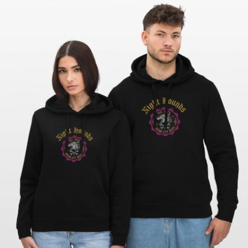 Night Hounds Wolf Patch - Stanley/Stella Drummer Unisex Organic Hoodie