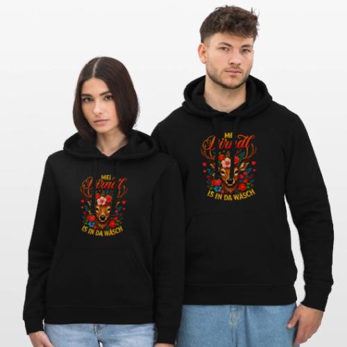 Mei Dirndl is in da Wäsch - Stanley/Stella Drummer Unisex Organic Hoodie