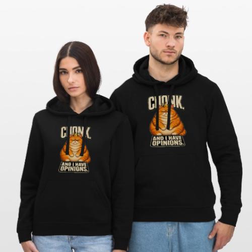 Chonk King Cat - Opinionated Kitty - Stanley/Stella Drummer Unisex Organic Hoodie