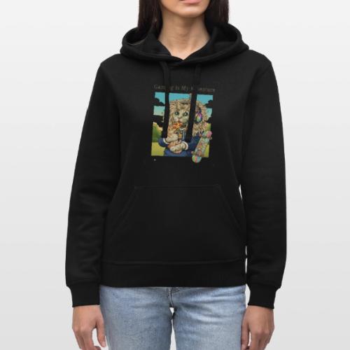 Gaming Cat Adventure: Pizza & Skates - Stanley/Stella Drummer Unisex Organic Hoodie