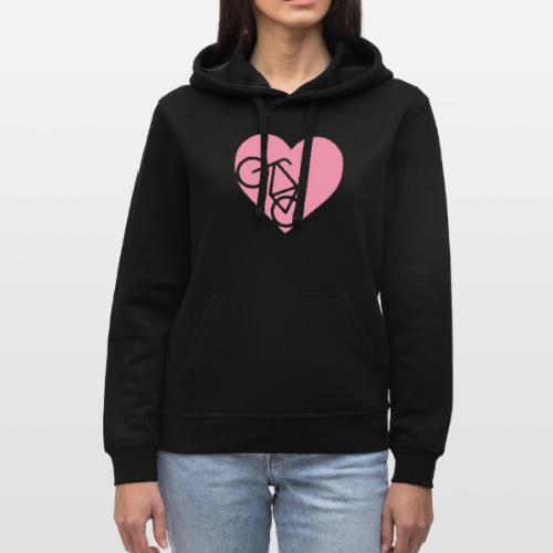 heart_bicycle_cutout - Stanley/Stella Drummer Unisex Organic Hoodie