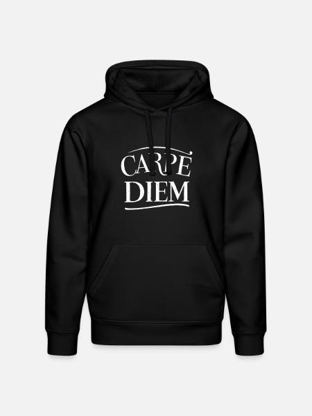 Carpe diem latin quote - Stanley/Stella Drummer Unisex Organic Hoodie - black