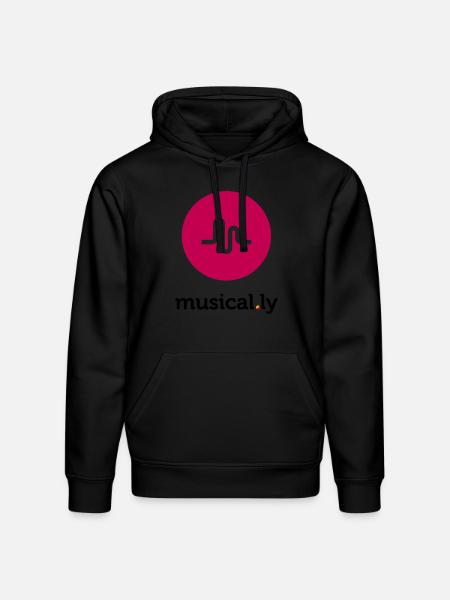 Musical.ly Logo - Stanley/Stella Drummer Unisex Organic Hoodie - black