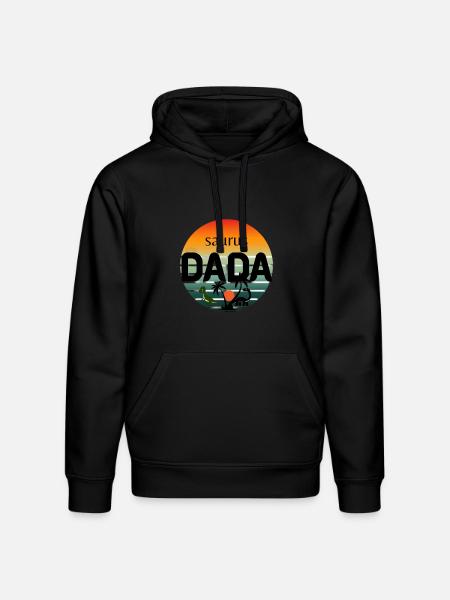 Prehistoric Dinosaur Sunset Design - Stanley/Stella Drummer Unisex Organic Hoodie - black