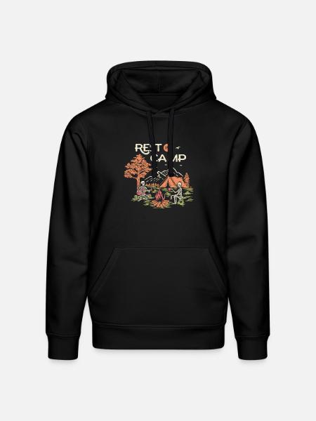 Rest in Camp - Stanley/Stella Drummer Unisex Organic Hoodie - black
