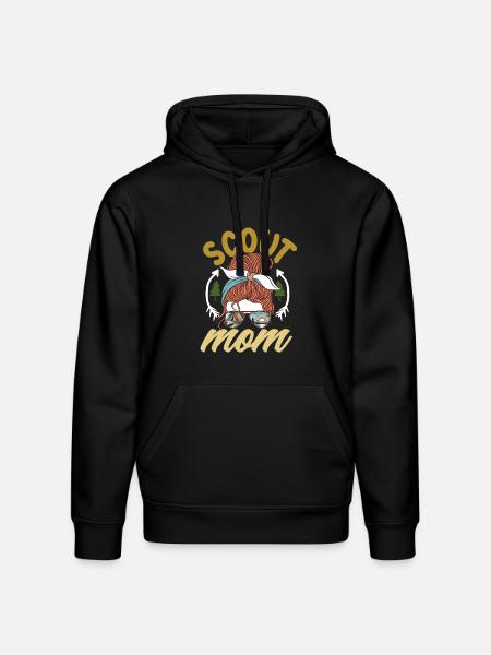 Messy Bun Scout Mom Scouting Mother - Stanley/Stella Drummer Unisex Organic Hoodie - black
