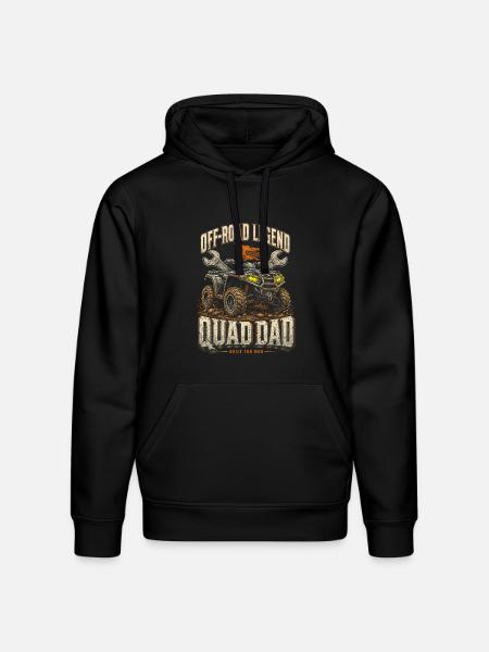 ATV Quad ATVs Quad Dad - Stanley/Stella Drummer Unisex Organic Hoodie - black