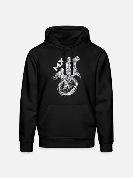 Motocross MX Rider - Stanley/Stella Drummer Unisex Organic Hoodie - black