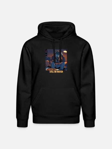 Lunar Swipe Blues - Stanley/Stella Drummer Unisex Organic Hoodie - black