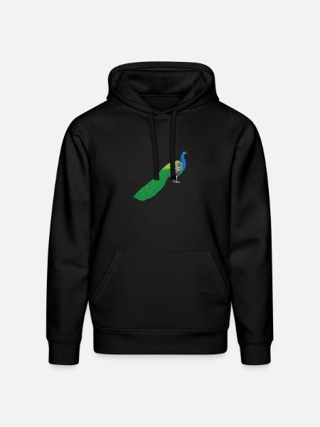 Peacock - Stanley/Stella Drummer Unisex Organic Hoodie - black