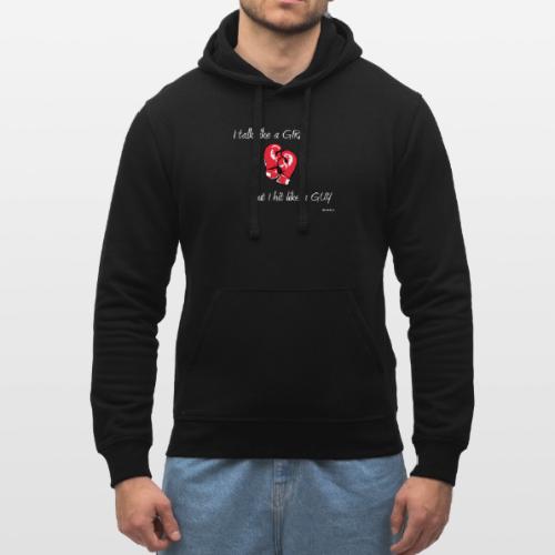 I talk like a girl but hit like a guy - new - Stanley/Stella Drummer Unisex Organic Hoodie