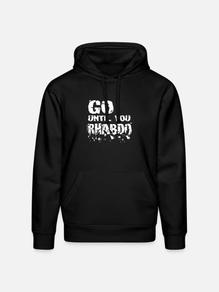 Go until you rhabdo - Stanley/Stella Drummer Unisex Organic Hoodie - black