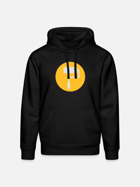 Paint Roller Symbol - Stanley/Stella Drummer Unisex Organic Hoodie - black