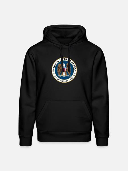 National Security Agency Logo - Stanley/Stella Drummer Unisex Organic Hoodie - black