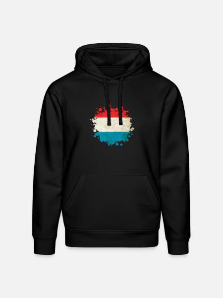 Luxembourg flags blob - Stanley/Stella Drummer Unisex Organic Hoodie - black