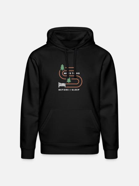 MILES TO GO BEFORE I SLEEP - Stanley/Stella Drummer Unisex Organic Hoodie - black