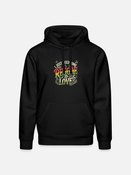 Reggae Jamaica Design - Stanley/Stella Drummer Unisex Organic Hoodie - black