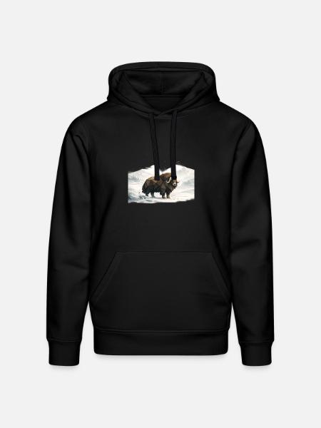 Silent Musk Ox - Stanley/Stella Drummer Unisex Organic Hoodie - black
