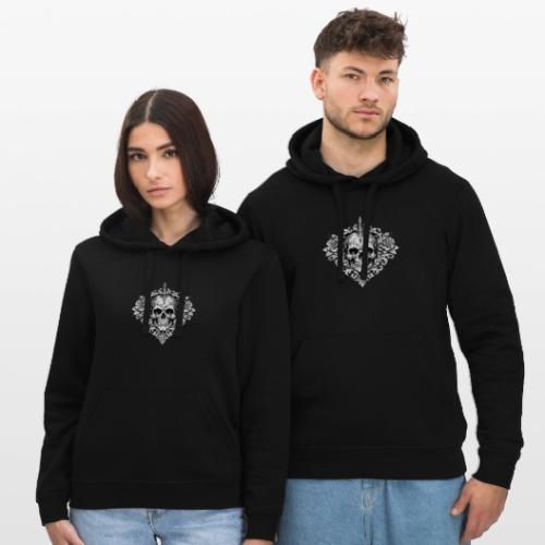 Gothic Filigree Skull - Stanley/Stella Drummer Unisex Organic Hoodie