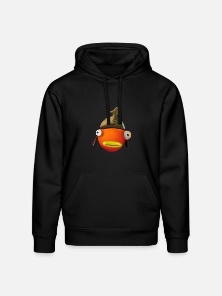 Fish face cartoon - Stanley/Stella Drummer Unisex Organic Hoodie - black