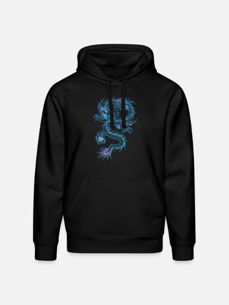 chinese dragon - Stanley/Stella Drummer Unisex Organic Hoodie - black