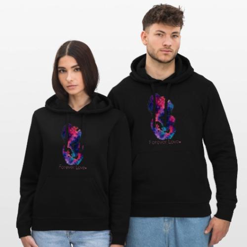 Forever Love-Vibrant Watercolor Mother-Child - Stanley/Stella Drummer Unisex Organic Hoodie