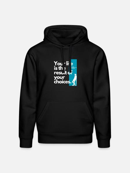 Choice Shaped Life Quote - Stanley/Stella Drummer Unisex Organic Hoodie - black