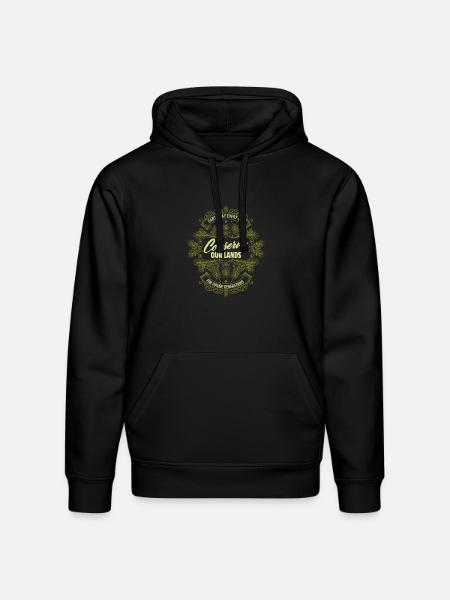 Conserve Our Lands - Stanley/Stella Drummer Unisex Organic Hoodie - black
