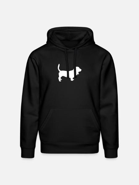 Basset Hound Dog - Stanley/Stella Drummer Unisex Organic Hoodie - black
