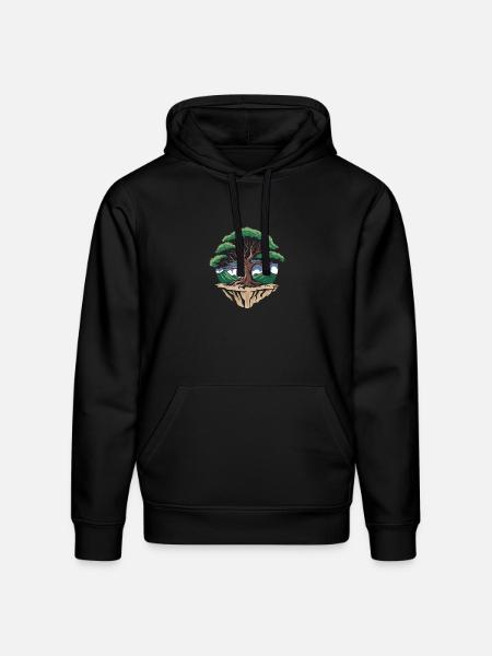 Floating Harmony Tree - Stanley/Stella Drummer Unisex Organic Hoodie - black