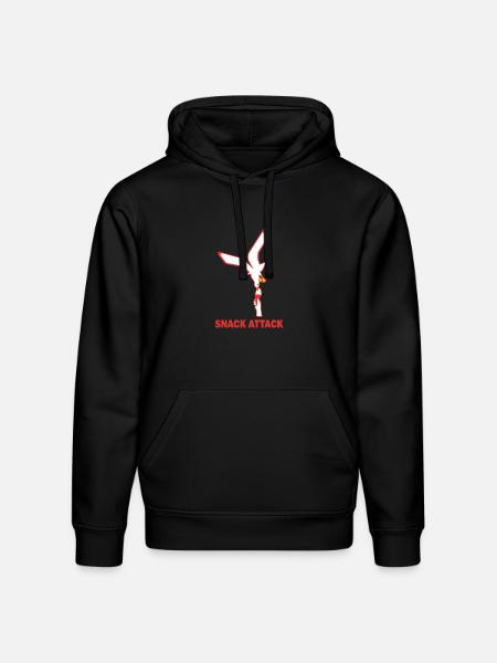 Snack Attack Seagull Ice Cream - Stanley/Stella Drummer Unisex Organic Hoodie - black