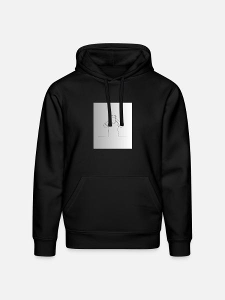 Line Mindful Moment - Stanley/Stella Drummer Unisex Organic Hoodie - black