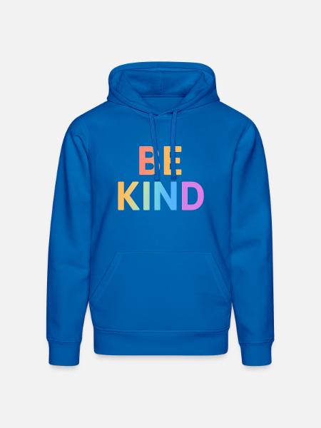 Be Kind Gradient Letters - Stanley/Stella Drummer Unisex Organic Hoodie - royal blue