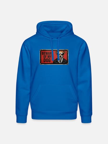 Beware of my dog - Stanley/Stella Drummer Unisex Organic Hoodie - royal blue