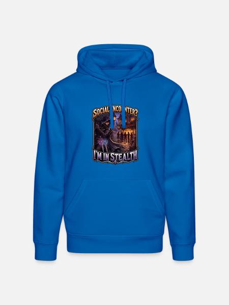 SOCIAL ENCOUNTER? I’M IN STEALTH - Stanley/Stella Drummer Unisex Organic Hoodie - royal blue