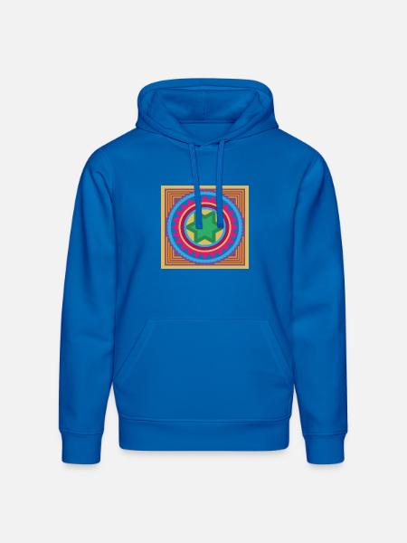 Vibrant Star Mandala Burst - Stanley/Stella Drummer Unisex Organic Hoodie - royal blue