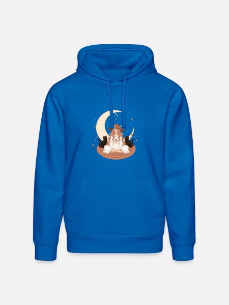 Enchanted Autumn Witch & Moonlight - Stanley/Stella Drummer Unisex Organic Hoodie - royal blue