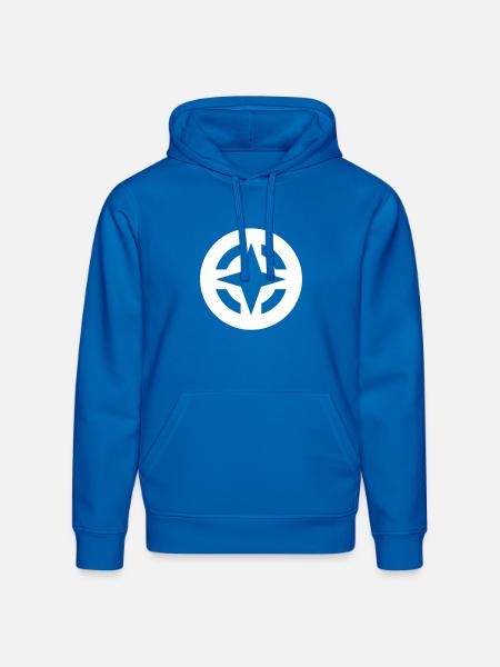 Compass Star Circular Emblem - Stanley/Stella Drummer Unisex Organic Hoodie - royal blue