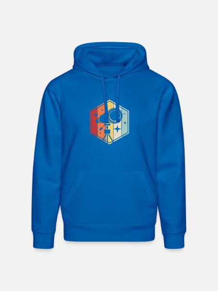 Stargazing Space Telescope - Stanley/Stella Drummer Unisex Organic Hoodie - royal blue