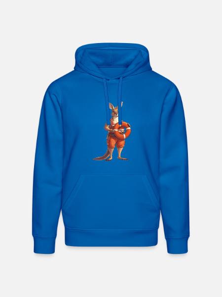 Lifeguard Kangaroo on Duty - Stanley/Stella Drummer Unisex Organic Hoodie - royal blue