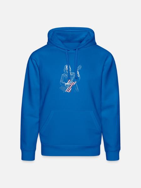 Chester A. Arthur  Playing Guitar  - Stanley/Stella Drummer Unisex Organic Hoodie - royal blue