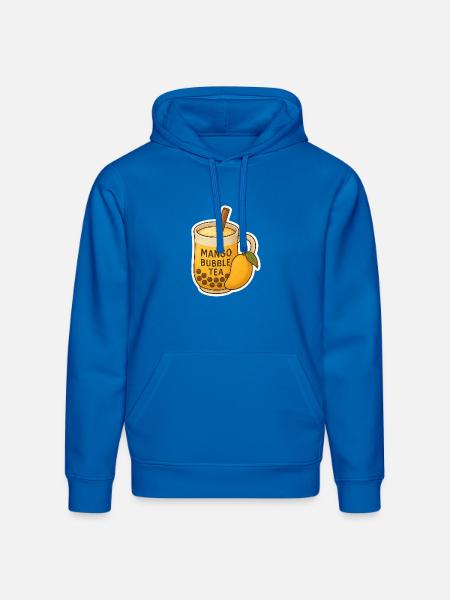 Mango Bubble Tea Illustration - Stanley/Stella Drummer Unisex Organic Hoodie - royal blue
