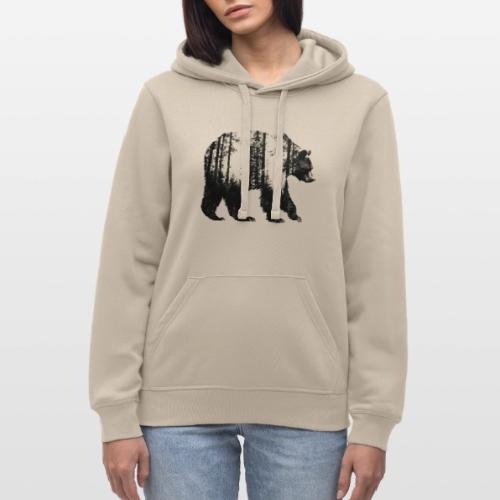 Evergreen Bear Silhouette - Stanley/Stella Drummer Unisex Organic Hoodie