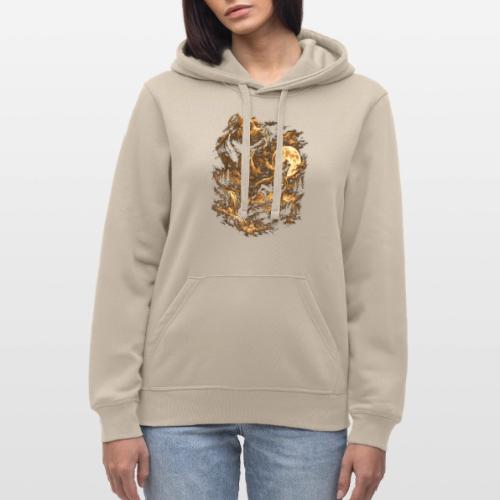 Pit Bull Howling Moon Fantasy Forest Tee - Stanley/Stella Drummer Unisex Organic Hoodie