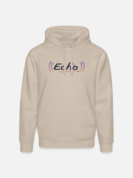 VARENO - Echo Gradient Waves - Stanley/Stella Drummer Unisex Organic Hoodie - dust