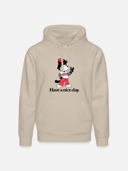 Felix The Cat In Skater Style & Have A Nice Day - Stanley/Stella Drummer Unisex Organic Hoodie - dust