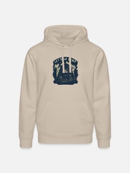 Cat Let's Go Camp - Stanley/Stella Drummer Unisex Organic Hoodie - dust